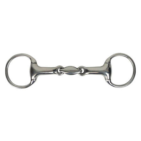 Double jointed hollow eggbutt snaffle bit York 18 mm