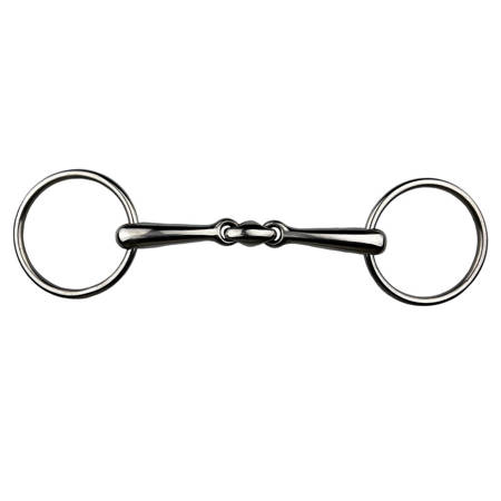 Double jointed loose ring snaffle bit York anatomic 14 mm 