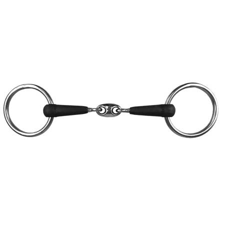 Rubber loose ring double jointed snaffle bit York 15 mm