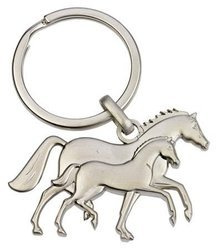 Key ring HR mare with foal three-dimensional