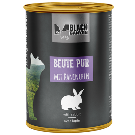 BLACK CANYON Cat "Beute Pur" Kaninchen 410 g