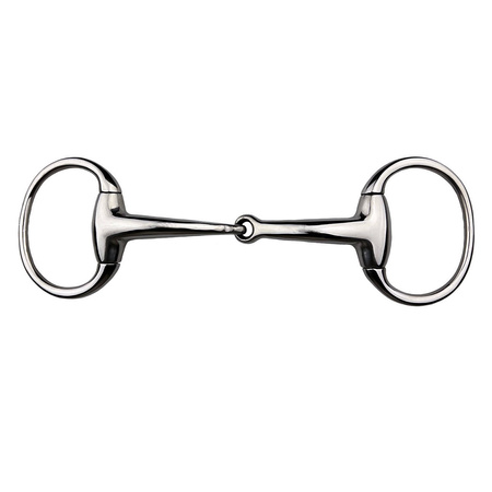 Single jointed hollow eggbutt snaffle bit York 21 mm