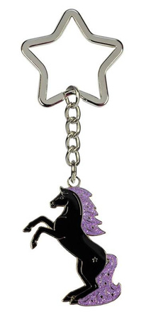 Key ring HR horse shape Black Star Action