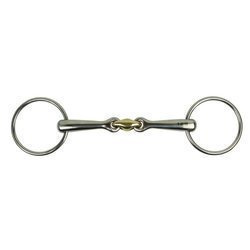 Double jointed loose ring copper snaffle bit York 15 mm