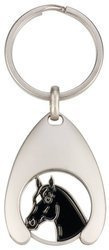 Key ring HR horse head with token