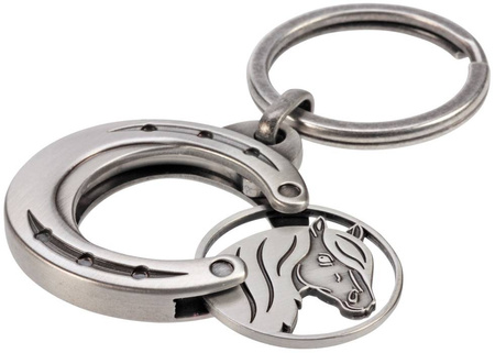 Key ring HR horseshoe with horse head token