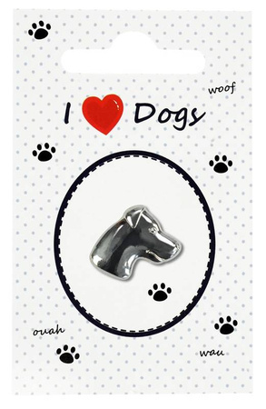 Lapel Pin HR I love dogs