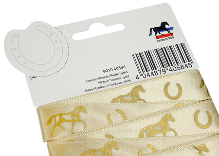 Ribbon HR gold with horses and horseshoes