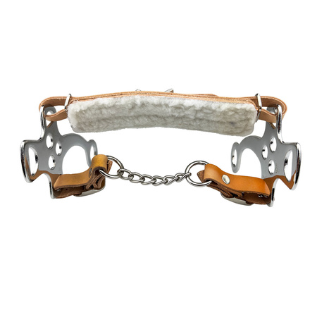 Wędzidło York smak. z wąs. podw. łam 18 mm 13,5 cm