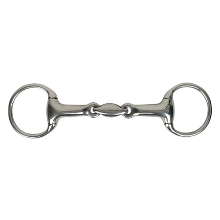 Double jointed hollow eggbutt snaffle bit York 18 mm