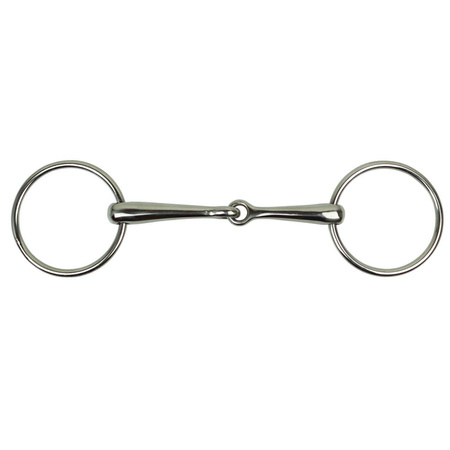 Thin single jointed snaffle bit York 14 mm