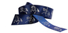 Ribbon HR navy blue with silver horses