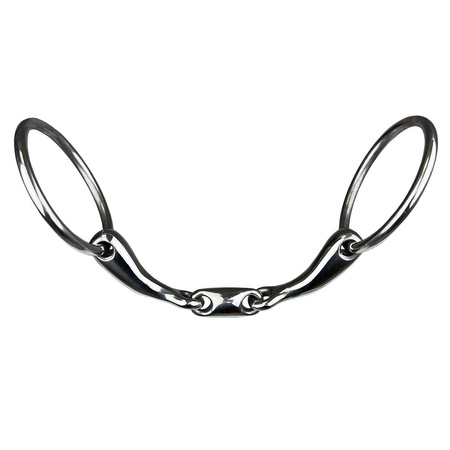 Double jointed loose ring snaffle bit York anatomic 14 mm
