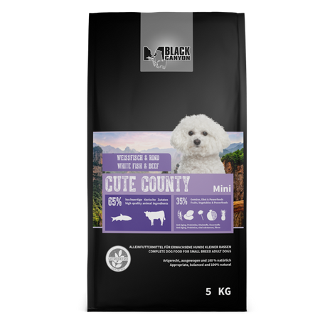Cute County Mini dry dog food Whitefish & Beef 5 kg