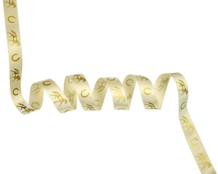 Ribbon HR gold with horses and horseshoes