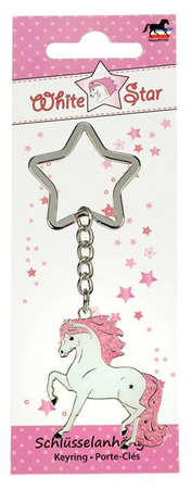 Key ring HR horse shape White Star