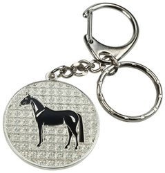 Key ring HR horse sparkling with crystals