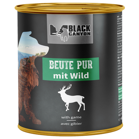 Karma mokra dla psa Black Canyon Beute Pur z Dziczyzną 820 g