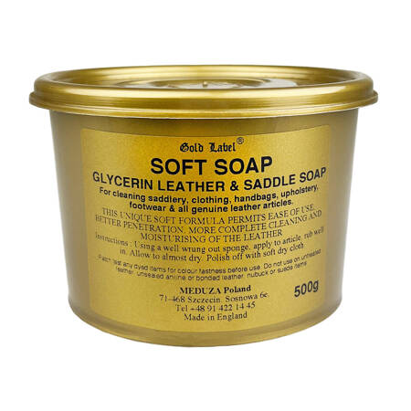 Saddle Soap Gold Label mydło glicerynowe do wyrobów skórzanych